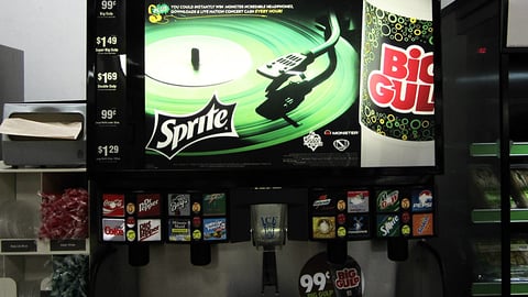 7-Eleven Sprite 'Drink. Text. Win' Translite Sign